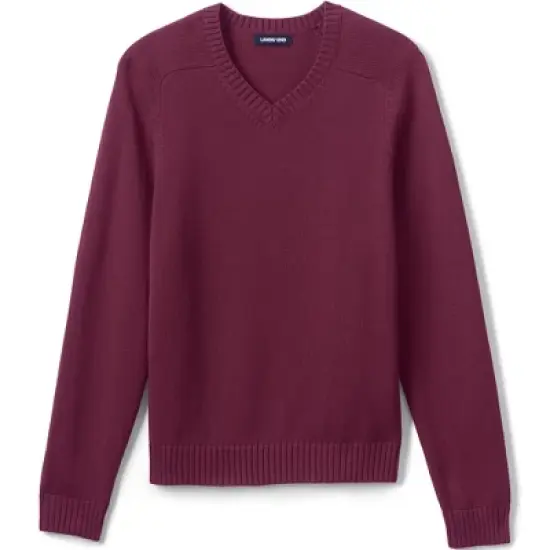 School Uniform Young Men's Cotton Modal V-neck Sweater image {6}