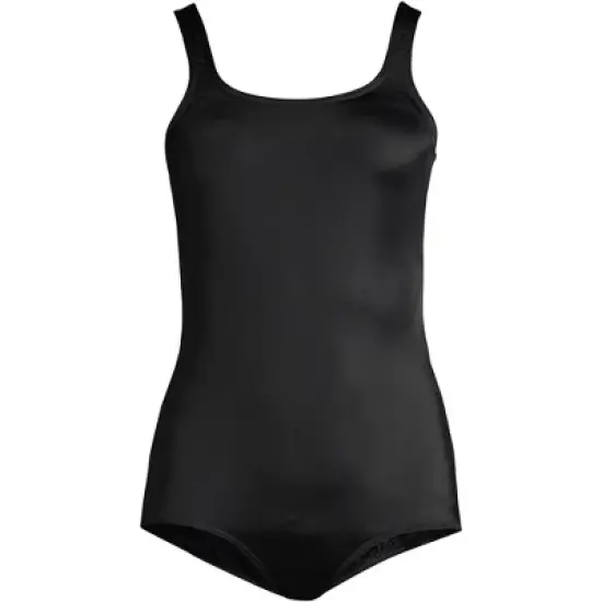 Lands' End Women's Mastectomy Chlorine Resistant Tugless One Piece Swimsuit Soft Cup image {5}