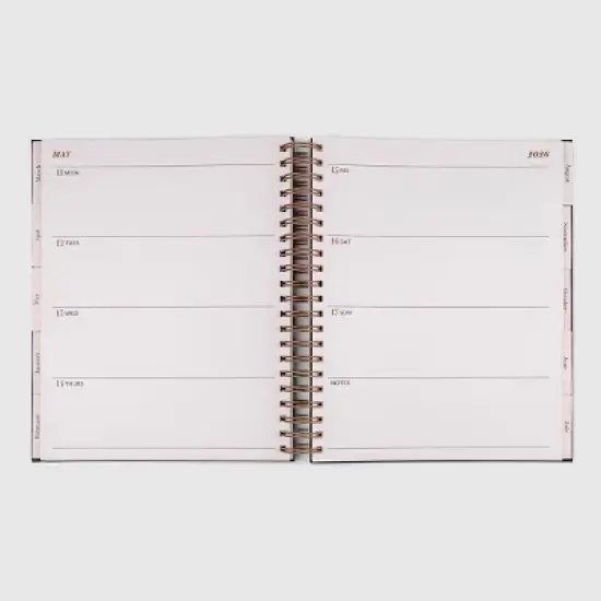 Pulsar Eco Products 2025-2026 15 Months 11"x9.5" Hardcover Large Spiral Planner Tortoise Shell image {3}