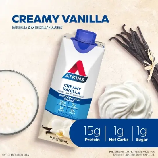 Atkins RTD Shake - Creamy Vanilla image {3}
