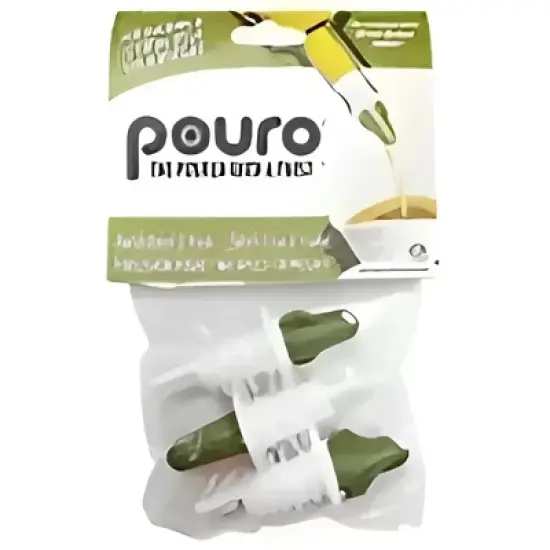 Pouro Oil & Vinegar, Spirits, Liquor, Wine Bottle Pourer Spout,Twist to Open and Pour, Twist to Close and Store Green image {2}