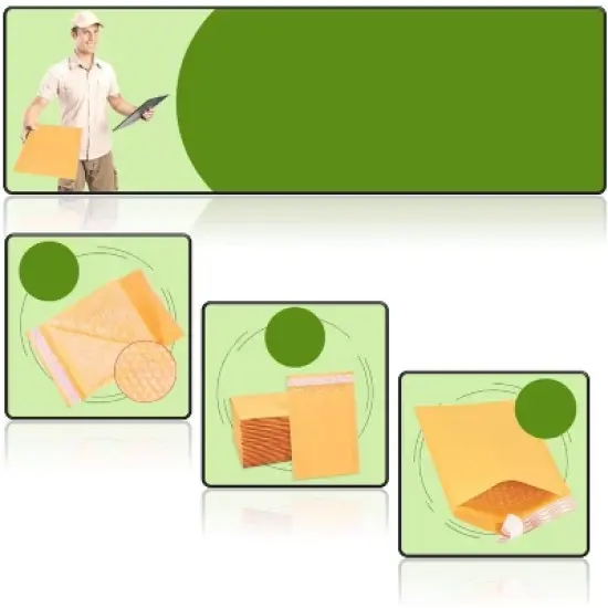 Link #2 8.5" X 12" Kraft Paper Bubble Mailers Padded Self Seal Shipping Envelopes Pack of 10/25/50/100 image {3}