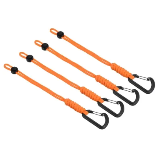 Unique Bargains Braided Wrist Polyester Keychain Badge Lanyard with Snap Hook 4 Pcs image {13}