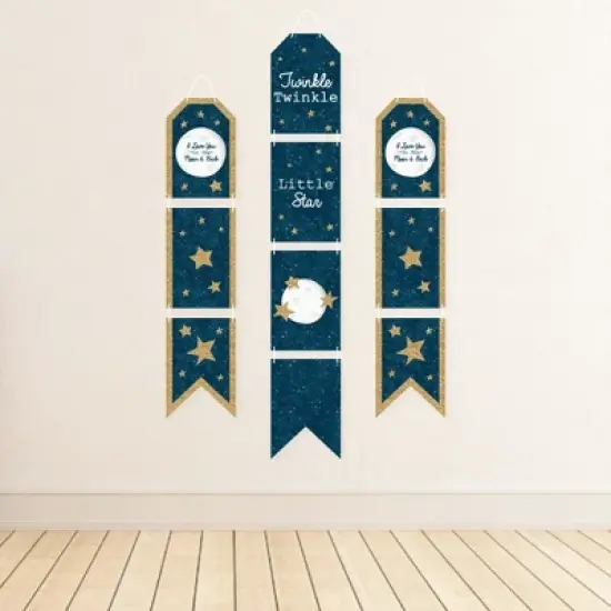 Big Dot of Happiness Twinkle Twinkle Little Star - Hanging Vertical Paper Door Banners - Baby Shower or Birthday Party Wall Kit - Indoor Door Decor image {2}