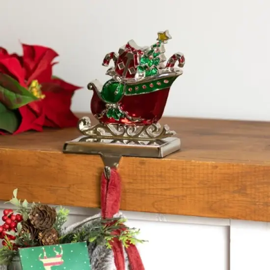 Northlight Present Filled Sleigh Christmas Stocking Holder - 5.5" image {1}