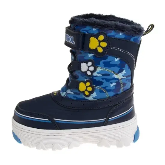 Paw Patrol Fur Lined Insulated Waterproof Winter Snow Boots &ndash; Chase and Marshall boy boots size 6-12 (Toddler/Little Kid) image {2}