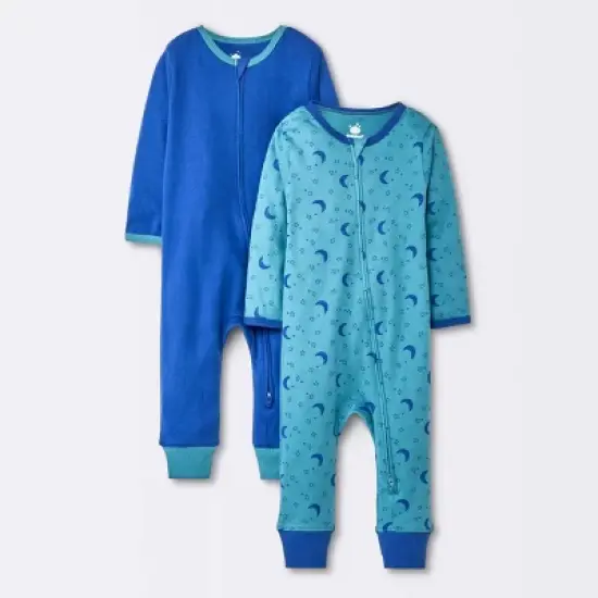 Baby Boys' 2pk Safari Animals Zip Romper - Cloud Island&trade; image {5}