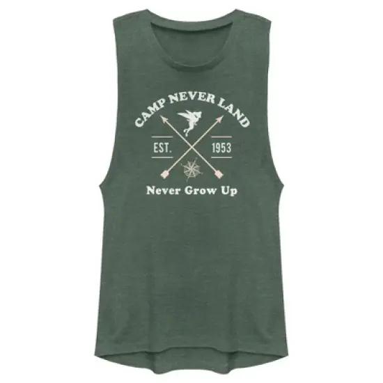 Junior's Peter Pan Camp Neverland Tinkerbell Est. 1953 Festival Muscle Tee image {3}