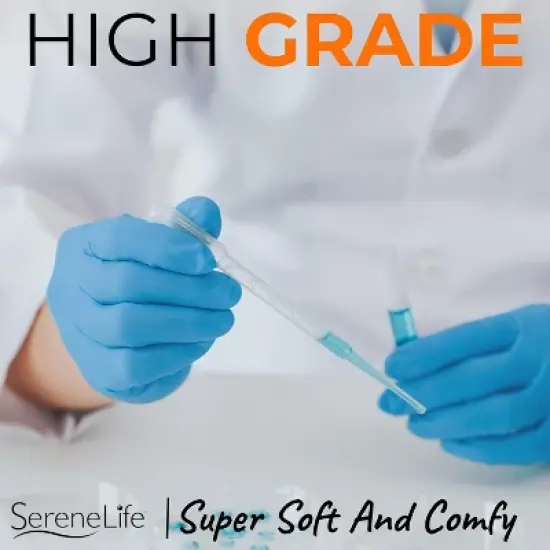 SereneLife 100 Pcs. Soft Industrial Gloves - Medium Nitrile & Vinyl Powder-Free Disposable Gloves image {3}