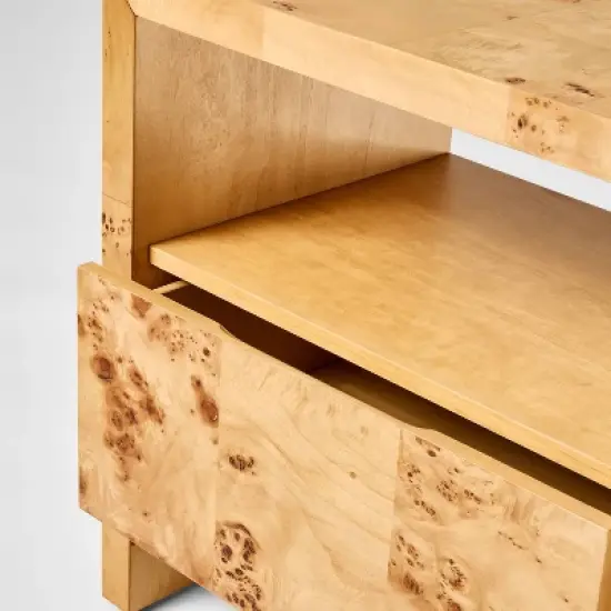 Ogden Nightstand Brown - Threshold&trade; designed with Studio McGee: Woodgrain, Open Shelf, Veneer Surface image {3}