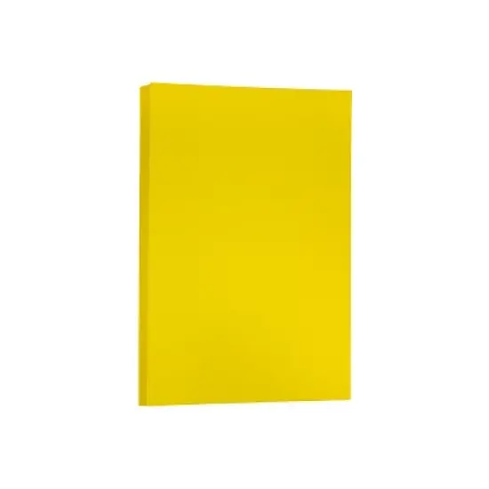 JAM Paper Matte Colored Paper 24 lbs. 11" x 17" Yellow Recycled 100 Sheets/Pack (16728463) image {1}