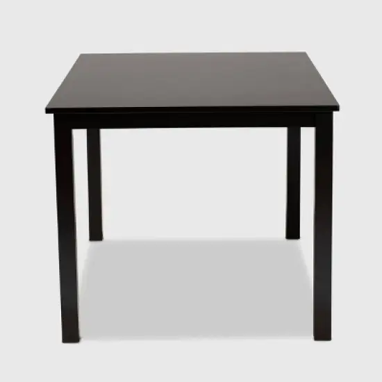 Eveline Rectangular Wood Dining Table Espresso - Baxton Studio image {2}