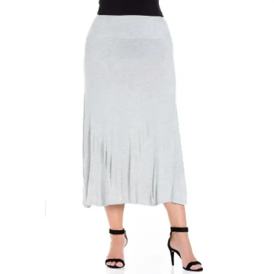 24seven Comfort Apparel Women's Elastic Waist Maxi Skirt image {6}