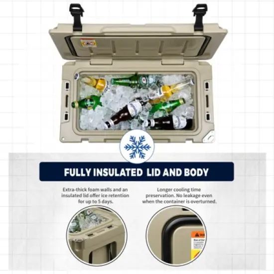 35Qt New Gray Colored Insulated Box image {5}