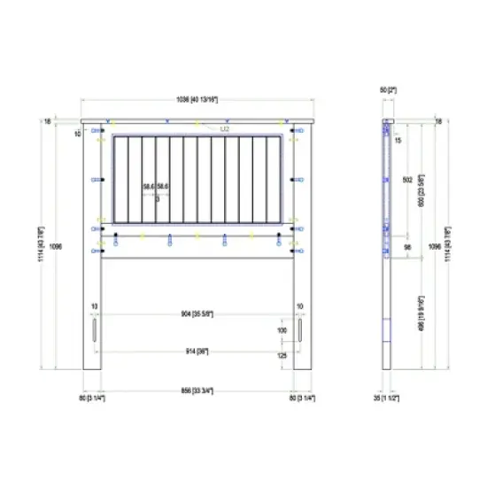 Glenwillow Home Wainscott Wood Panel Headboard image {4}
