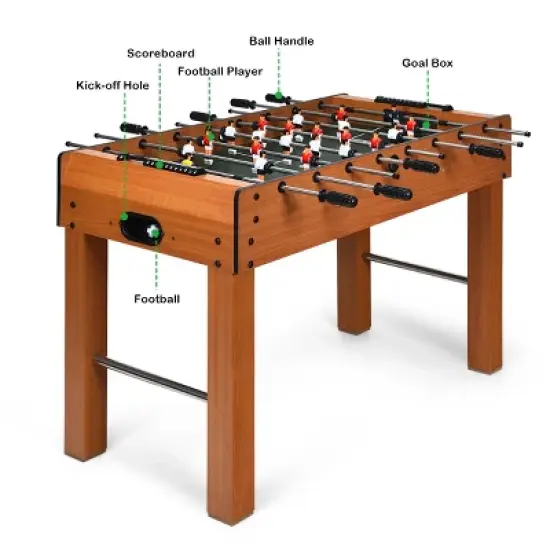 48''Foosball Table Indoor Soccer Game Table Christmas Families Party Recreation image {8}