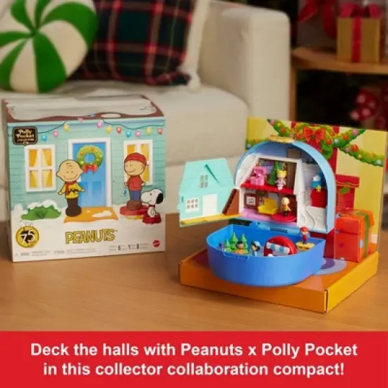 Polly Pocket Micro Dolls and Playset, Collector Peanuts Compact with 7 Accessories image {2}