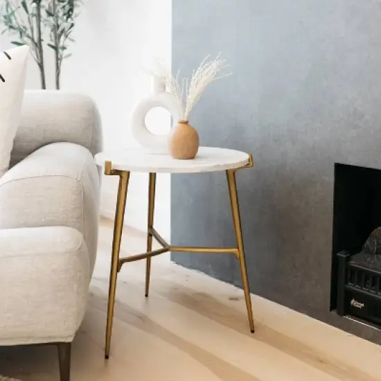 Chadton Side Table White/Gold Finish - Signature Design by Ashley image {5}