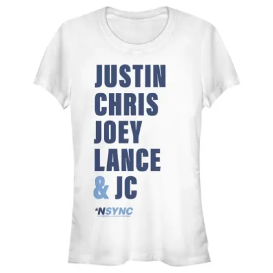 Junior's NSYNC Band Name Stack T-Shirt image {3}