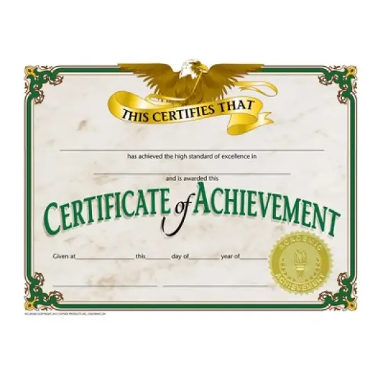 Hayes Publishing Gold Foil Embossed Seals, Academic Achievement, 54 Per Pack image {1}