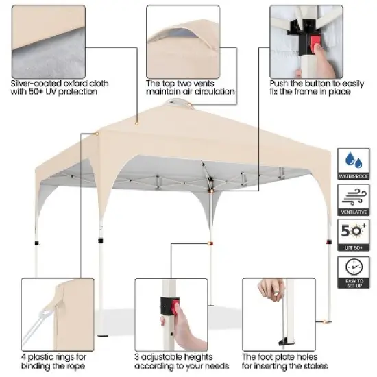 Yaheetech 10x10ft Outdoor Pop up Canopy for Garden Patio Park Market image {3}