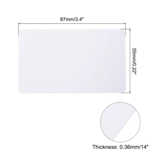 Unique Bargains Blank PVC Waterproof Bendable Printer Badges ID Card 20 Pcs image {1}