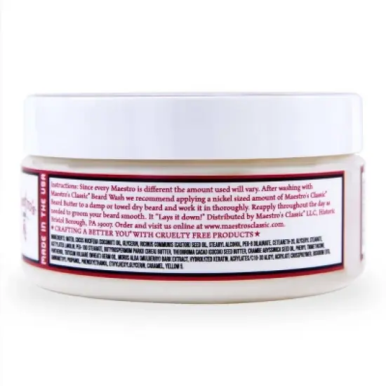 Maestro's Classic Modest Blend Beard Conditioner Oil - Butter - 8oz image {3}