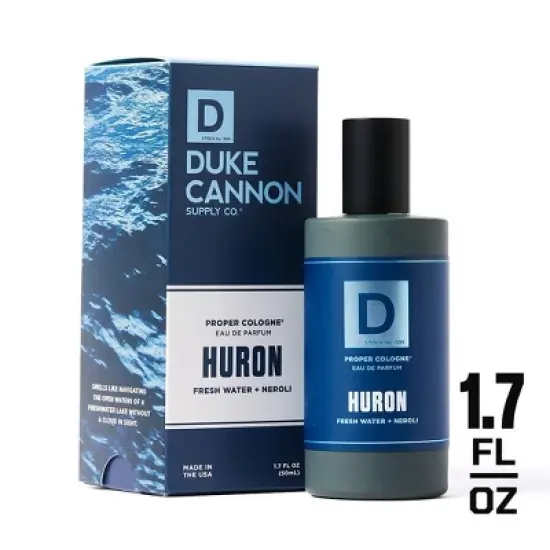Duke Cannon Men's Huron Proper Cologne - Fresh Water & Neroli Cologne - Trial Size - 1.7 fl oz image {10}