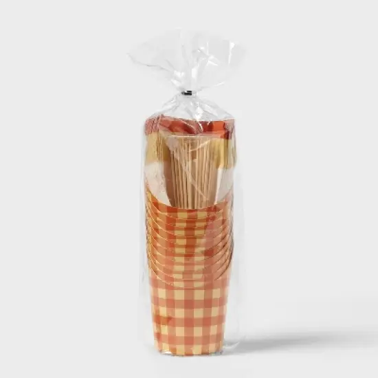 Paper Charcuterie Cup Napkin Skewer Set Natural - Room Essentials&trade; image {2}