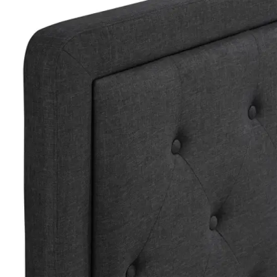 King Amery Tufted Upholstered Headboard Charcoal - Adore Decor image {4}
