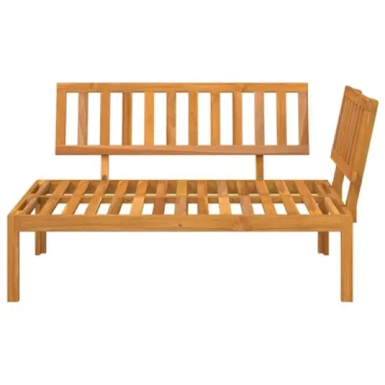 vidaXL Patio Pallet Corner Sofa Bench - Outdoor Garden Furniture - Solid Wood Acacia 52.4"x36.2"x27.2" - Brown image {2}