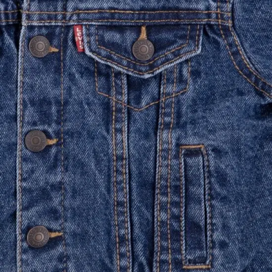 Levi's&reg; Toddler Sherpa Trucker Jacket - Medium Wash image {2}