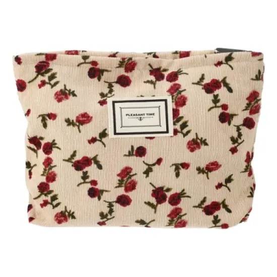 Unique Bargains Women's Floral Zipper Flower Makeup Bags and Organizers 1 Pc image {6}