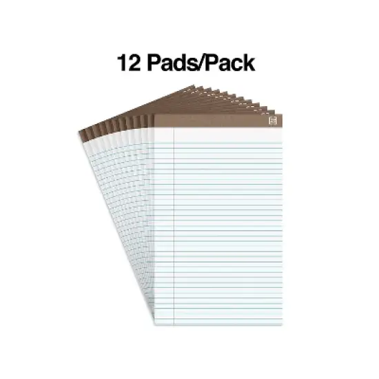 TRU RED Notepad 8.5" x 14"  Wide Ruled White 50 Sheets/Pad TR59939 image {1}