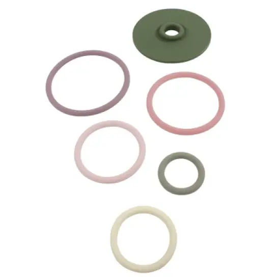 Hudson Baby Infant and Toddler Silicone Stacking Toy, Rings, One Size image {1}