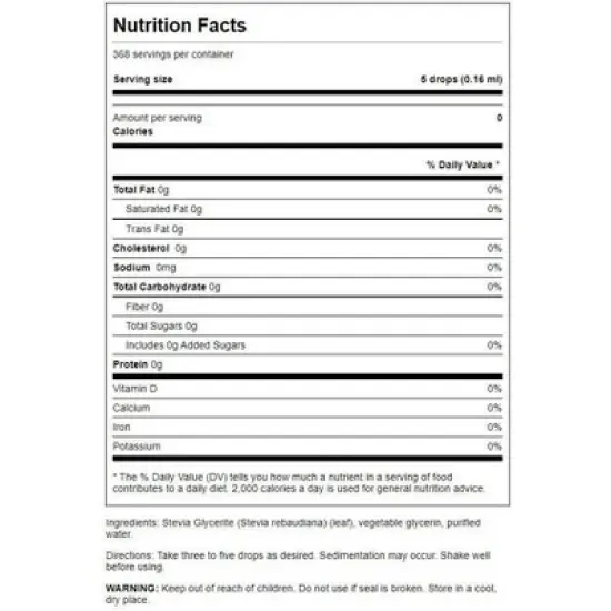 Swanson Stevia Liquid Extract - Alcohol Free, 2 fl oz image {1}