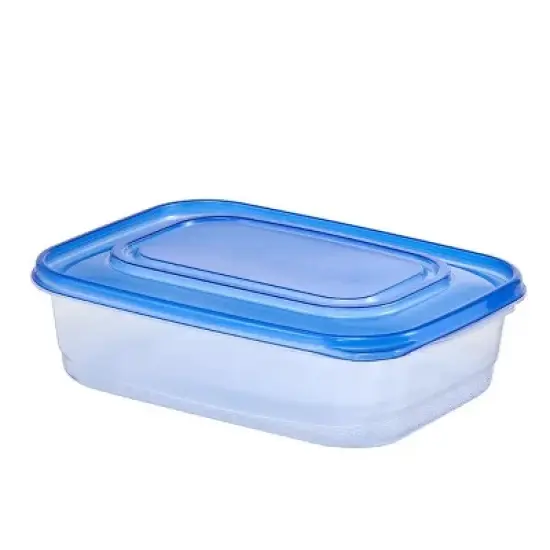 (2 pack) 5.23Cup Plastic Rectangle Food Storage Container image {3}
