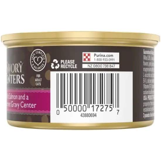 Purina Fancy Feast Savory Centers Pat&eacute; with Salmon and a Gourmet Gravy Center Wet Cat Food - 3oz/24pk image {5}