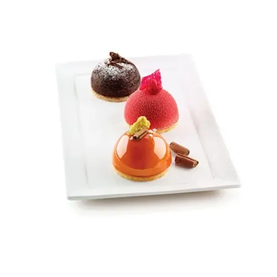 Silikomart Flexible Silicone Non-Stick Bakeware Hemisphere Mold 2.7 Oz, 2.76" diam. x 1.38" Deep, 6 Cavities image {2}