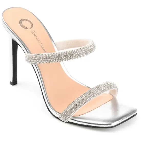 Journee Collection Womens Reena Tru Comfort Foam Open Toe High Stiletto Pumps image {11}