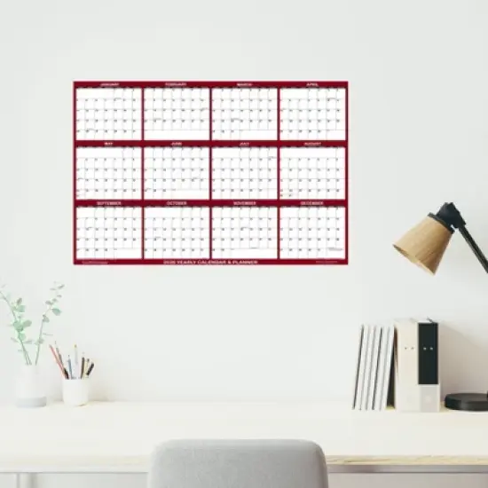 SwiftGlimpse 24"x36" 2026 Wall Calendar Maroon image {5}