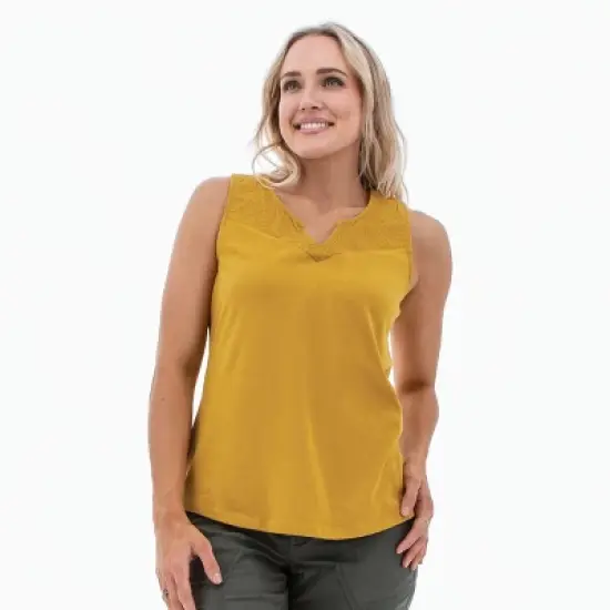 Aventura Clothing Women's Cherie Split Neck Tank Top image {2}