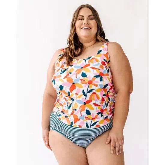 Lime Ricki Women's June Floral Tankini Top image {2}