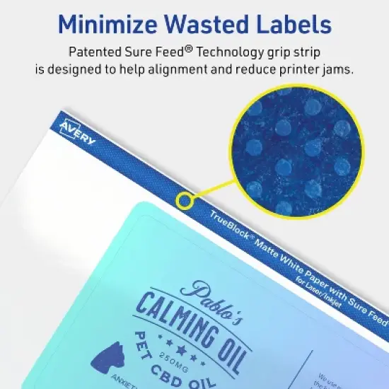 Avery TrueBlock Matte White Paper Labels,  3" x 5" Rectangle image {3}