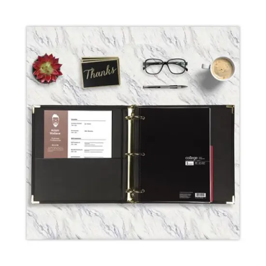 Samsill Classic Collection Ring Binder, 3 Rings, 2" Capacity, 11 x 8.5, Black image {6}