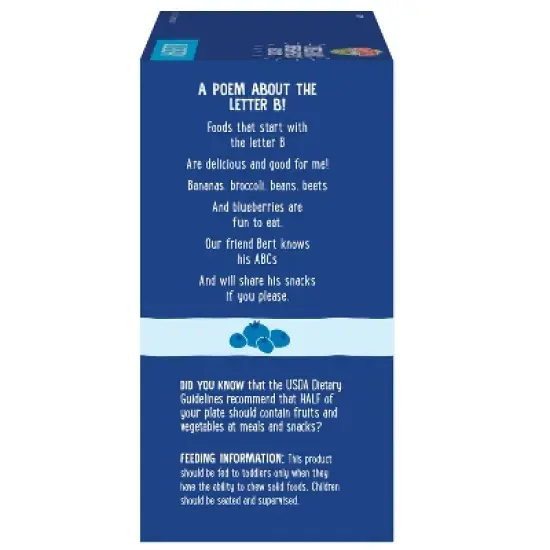Earth's Best Organic Blueberry Breakfast Biscuits Baby & Toddler Snacks Sesame Street - 5ct image {1}