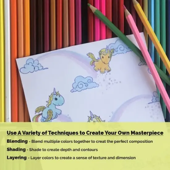 Brilliant Bee Premium Colored Pencils Set in Metal Storage Case (72 Pack) image {5}