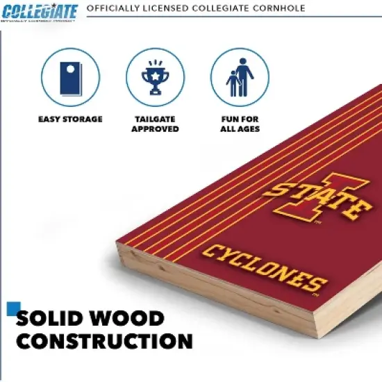 NCAA Iowa State Cyclones 2'x3' Wood Cornhole Set image {2}