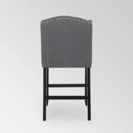 Set of 2 Foxcroft Wingback Counter Height Barstools - Christopher Knight Home image {8}