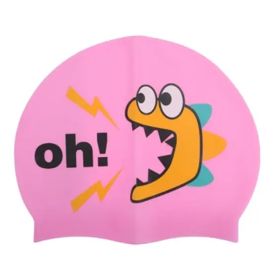 Unique Bargains Kid's Silicone Letter Swim Cap 1 Pc image {8}
